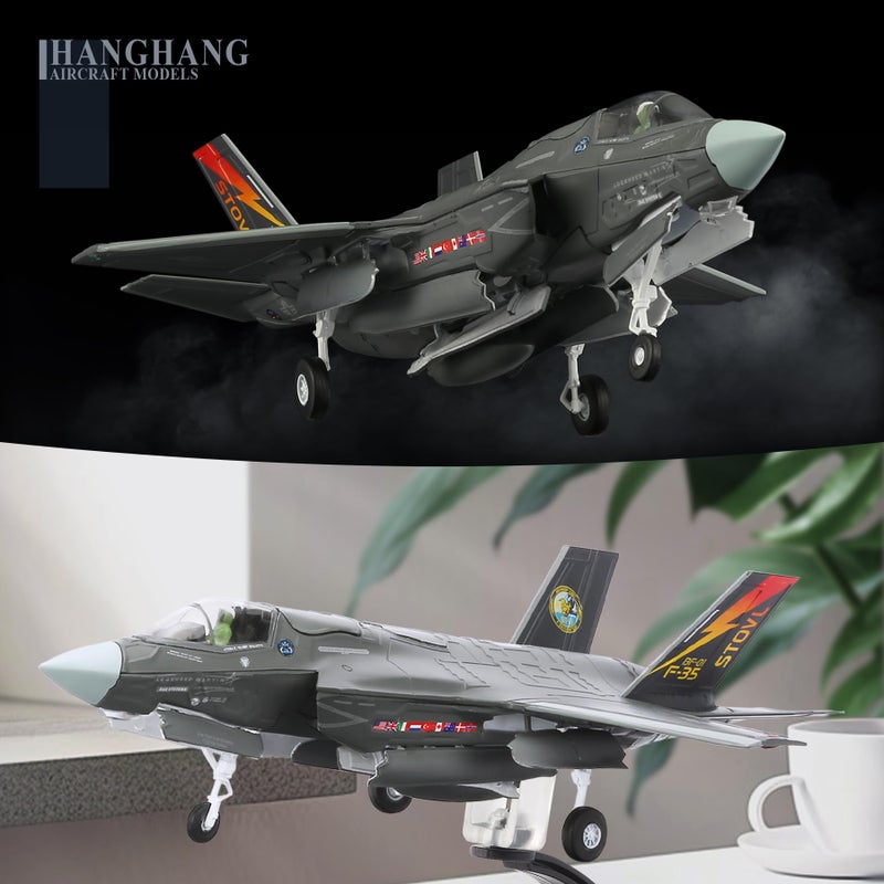 HANGHANG طائرة هانغهانغ 1/72 F35B المقاتلة المعدنية نموذج طائرة عسكرية نموذج طائرة مصنوعة من المعدن لجمعها أو كهدية - Image 3